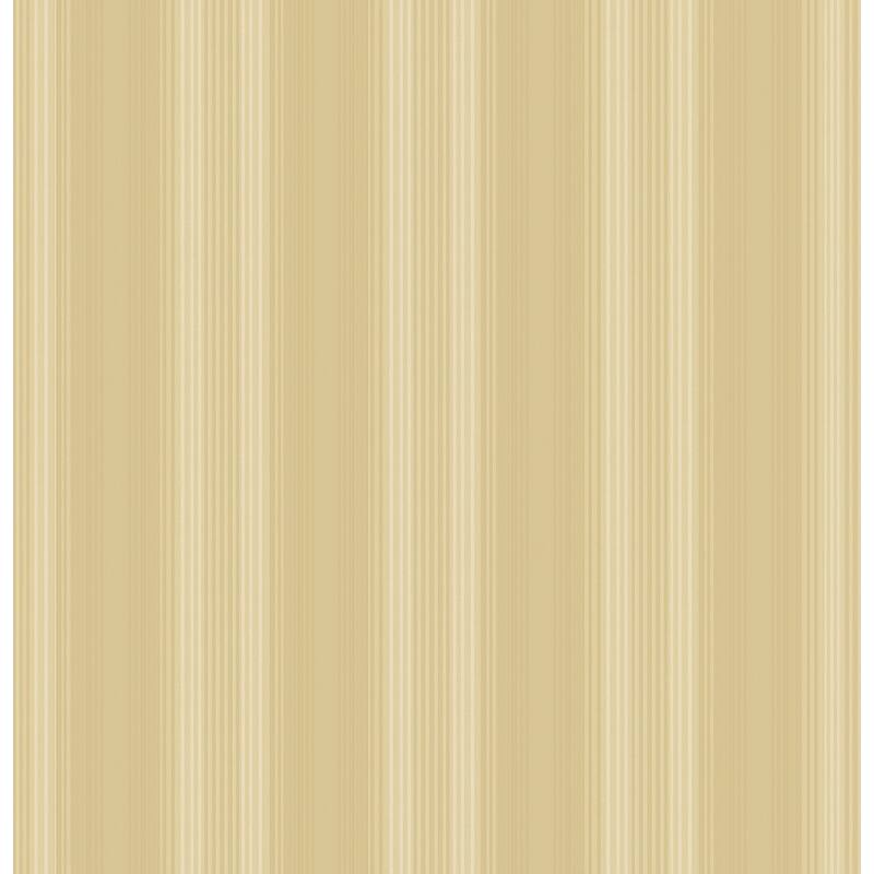 Seabrook Designs Veronika Stripes Unpasted Wallpaper - 20.5 in. W x 33 ft. L - Metallic Parchment