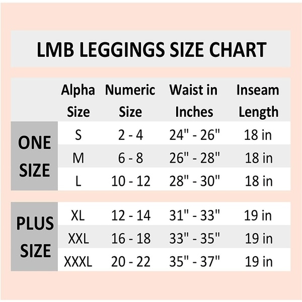 Lush Size Chart
