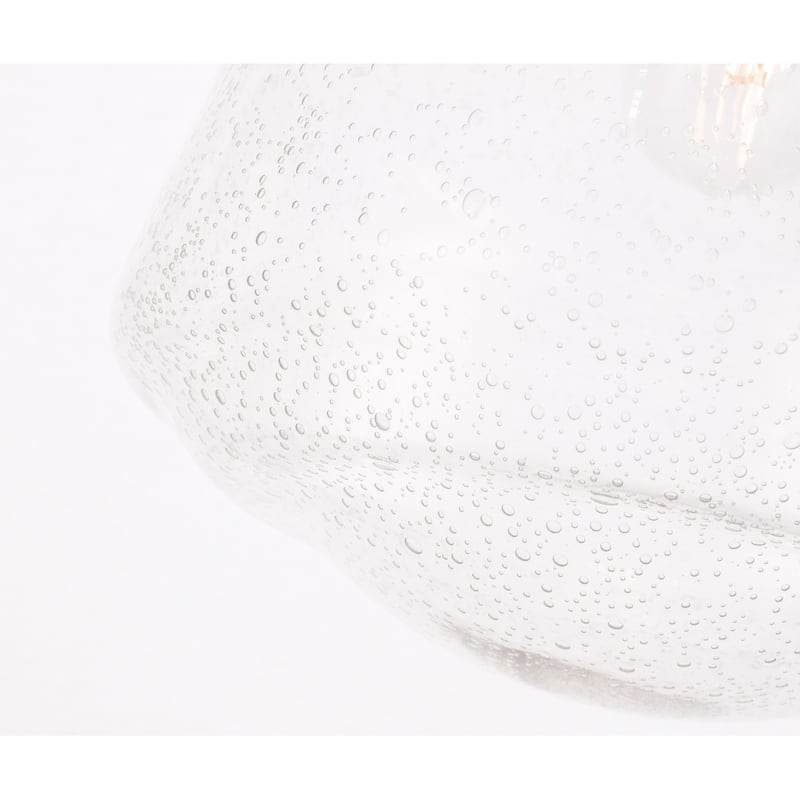 Nyle 1-Light Clear Bubble Glass Flush Mount