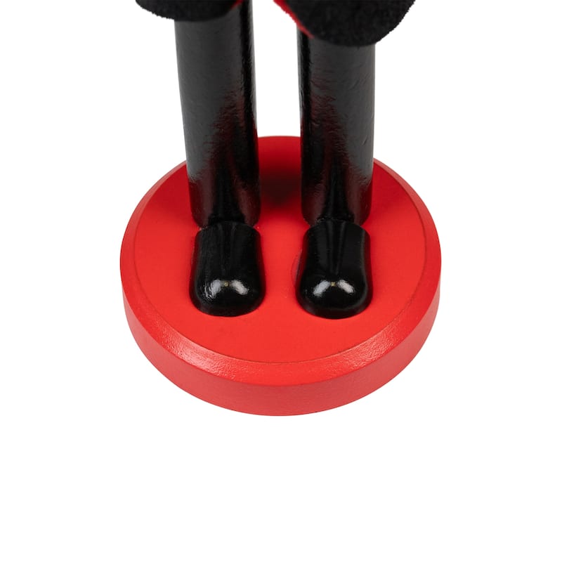 Vampire Wooden Halloween Nutcracker - 14" - Black and Red
