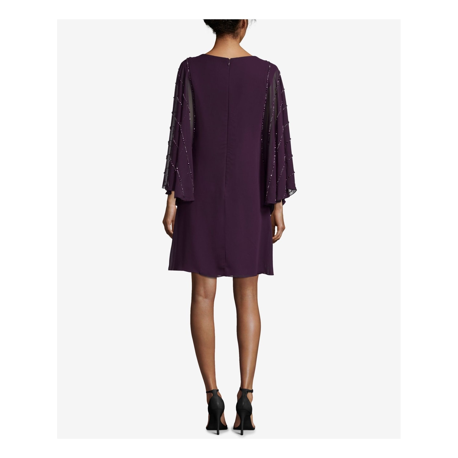 betsy and adam purple long dress