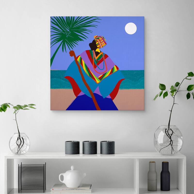 Gullah Geechee Conjure Woman by Synthia SAINT JAMES Canvas Art Print