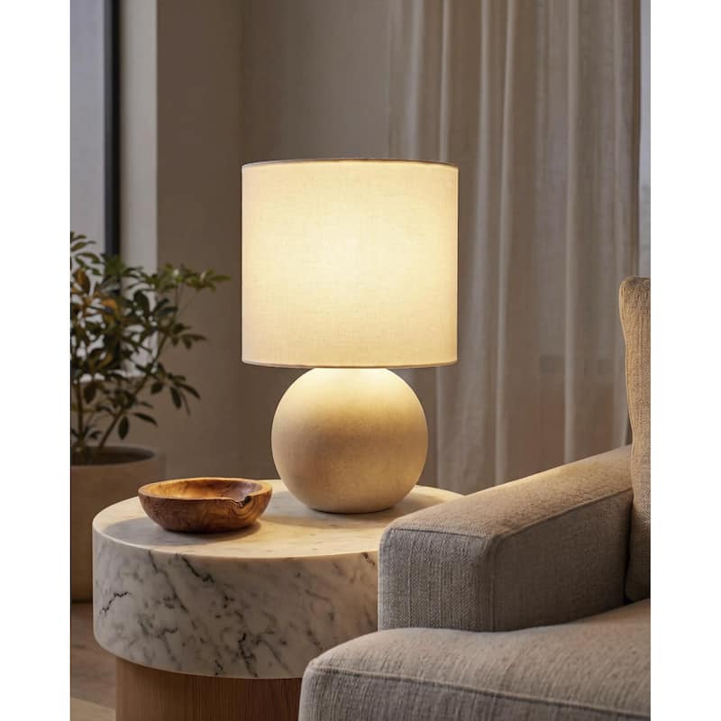 Livabliss Vogel Traditional Accent Table Lamp - 21"H x 13"W x 13"D - Cream/White
