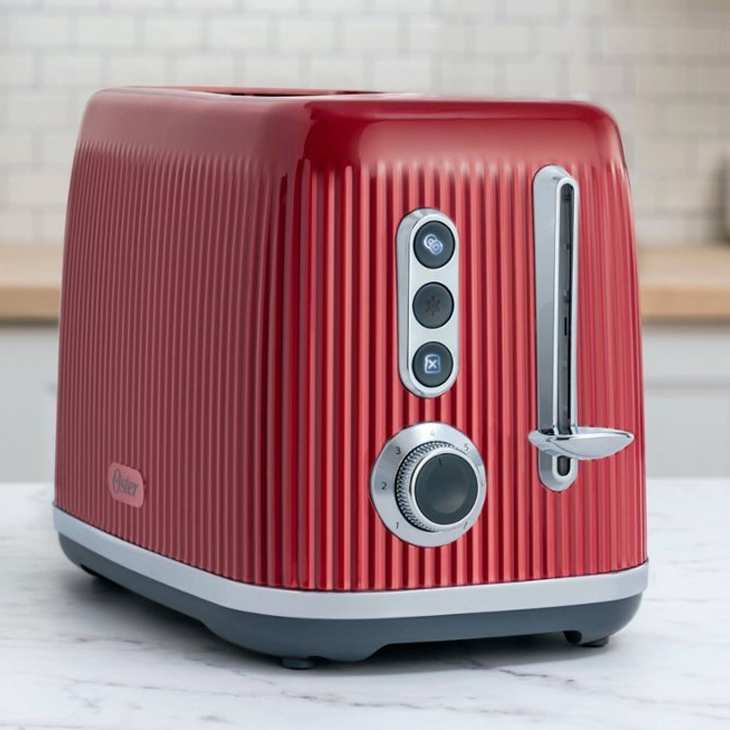 Oster Retro 2 Slice Toaster with Extra Wide Slots in Red On Sale
