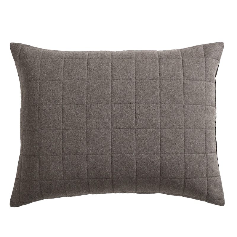 Calvin Klein Melange Cotton Flannel Solid 2 Piece Sham Set