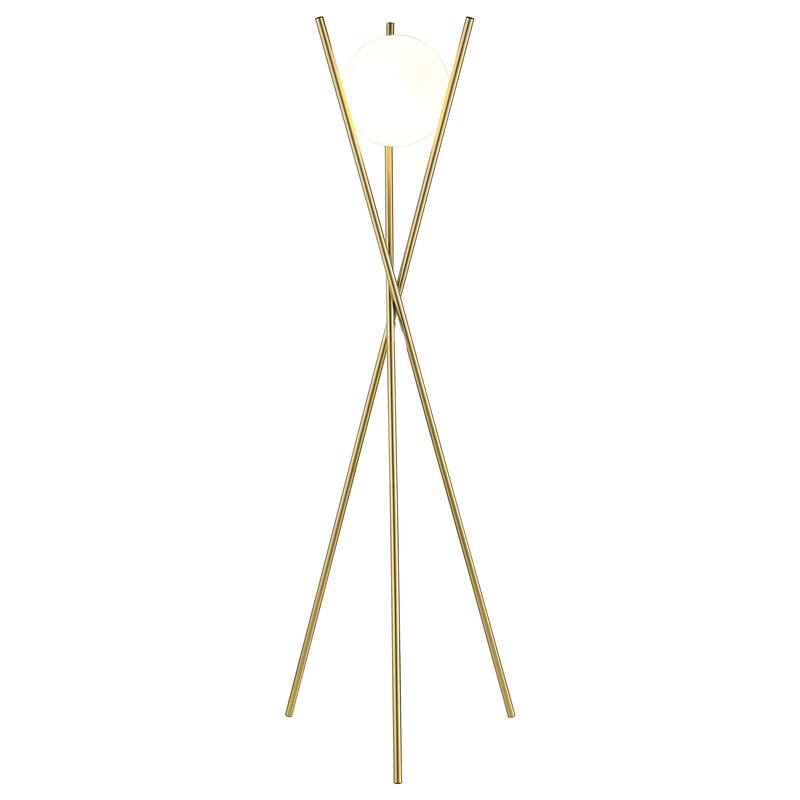 Yamileth 65-inch Spherical Bulb Metal Tripod Floor Lamp Gold