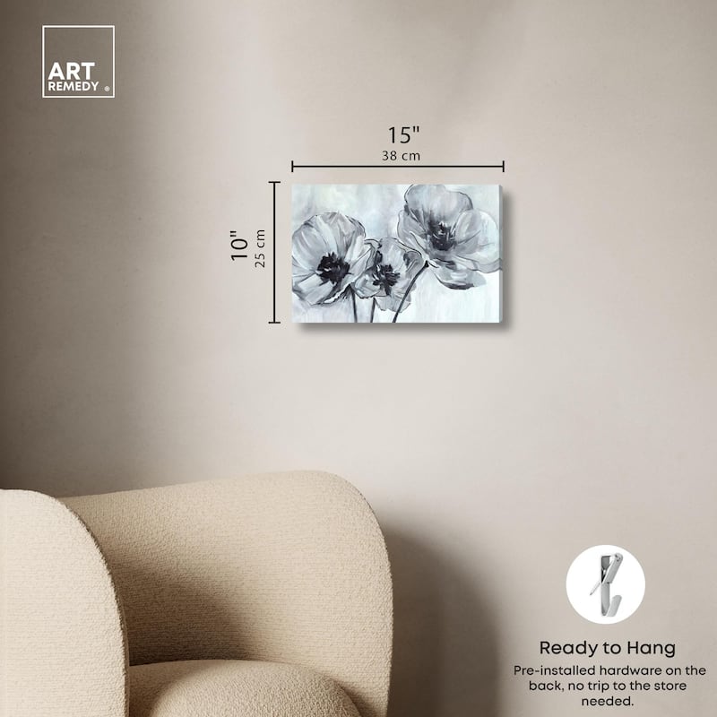 Flower Impressions Canvas by Art Remedy, Gallery Wrapped