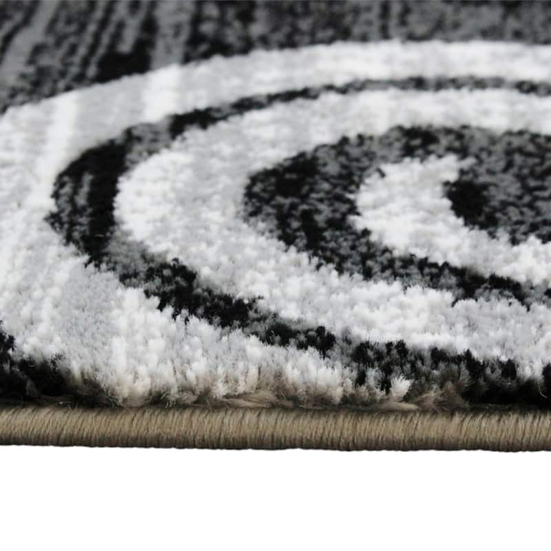 Modern Swirl Design Olefin Area Rug