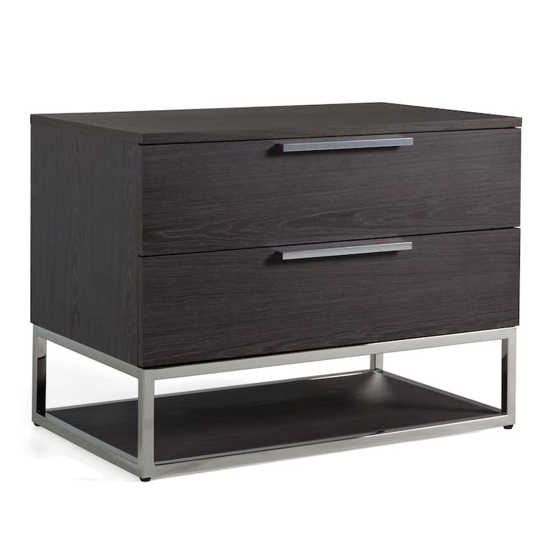 Modrest Helenora Modern Grey Elm Nightstand