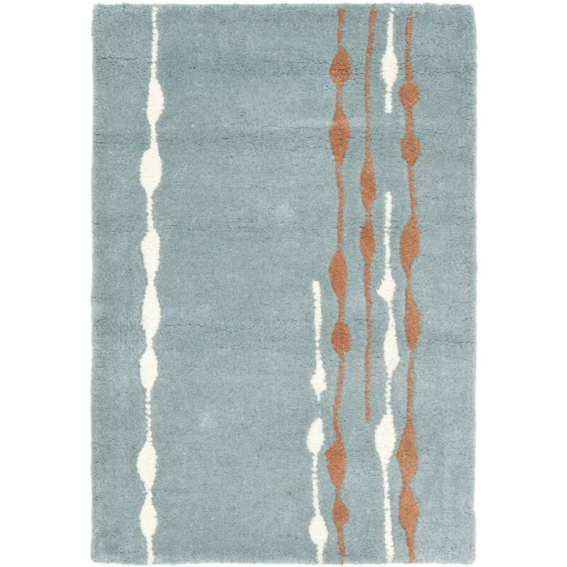 SAFAVIEH Handmade Soho Tiara Rain N.Z. Wool Rug - 2' x 3' - Blue/Multi