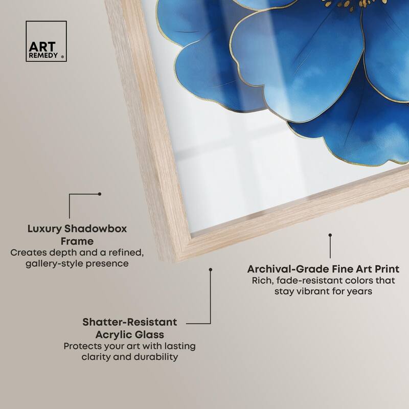 Blue Brilliance I Shadowbox by Art Remedy