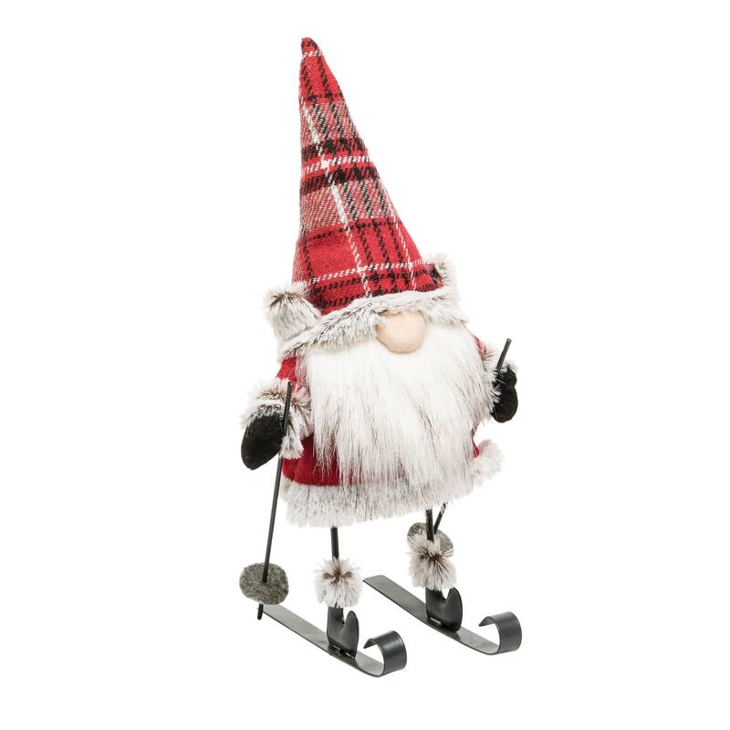 Lumberjack Gnome on Skis Figurine