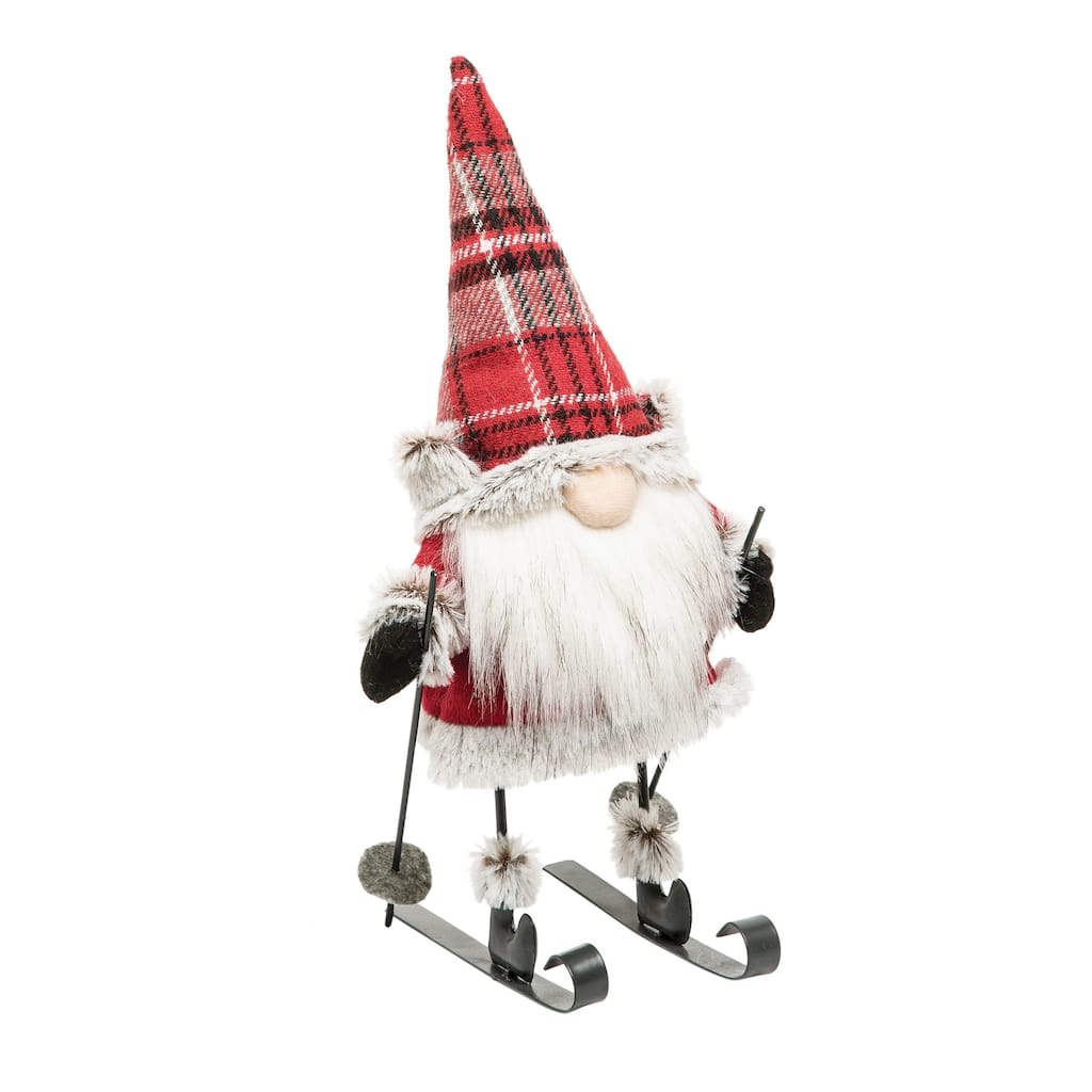 Lumberjack Gnome on Skis Figurine