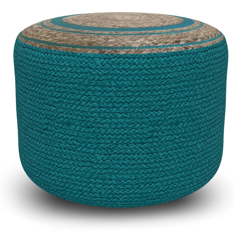 WYNDENHALL Winslet Round Braided Pouf