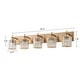 preview thumbnail 60 of 115, Mid-Century Modern Dimmable Bathroom Vanity Light Crystal Glass Wall Sconce