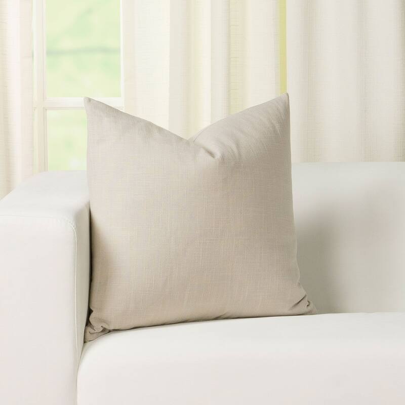 Zoa Linen Textured Throw Pillow - 22 x 22 - Oat