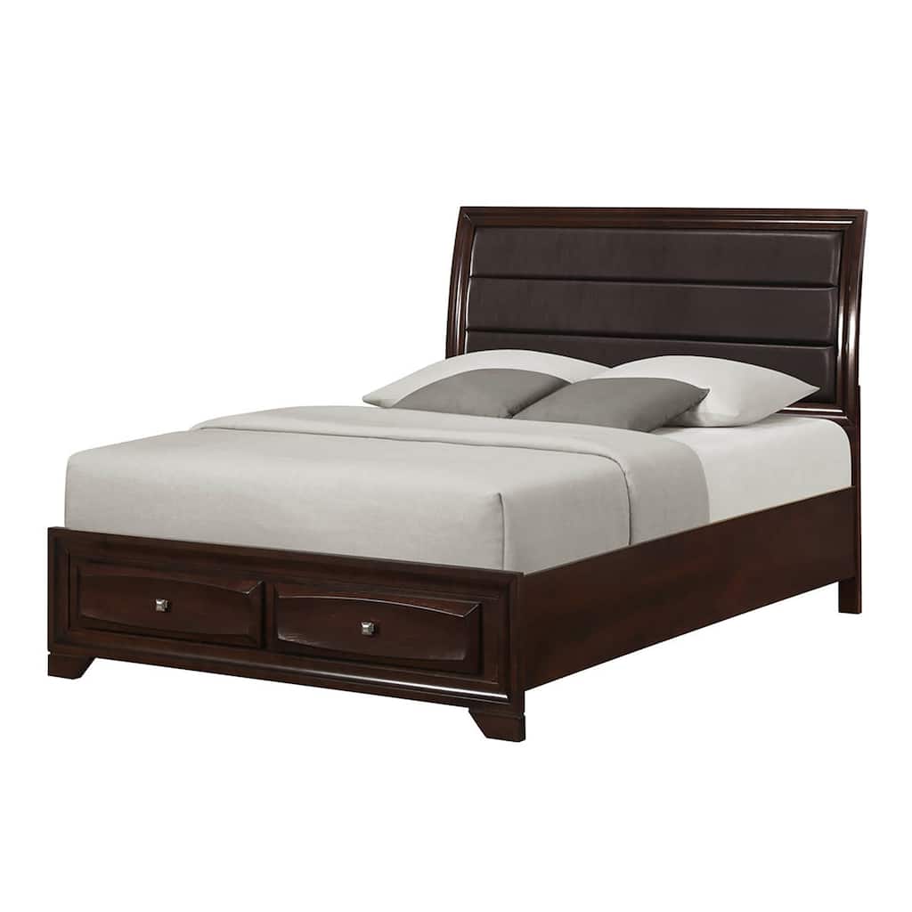 Israel Brown and Cappuccino Storage Bed
