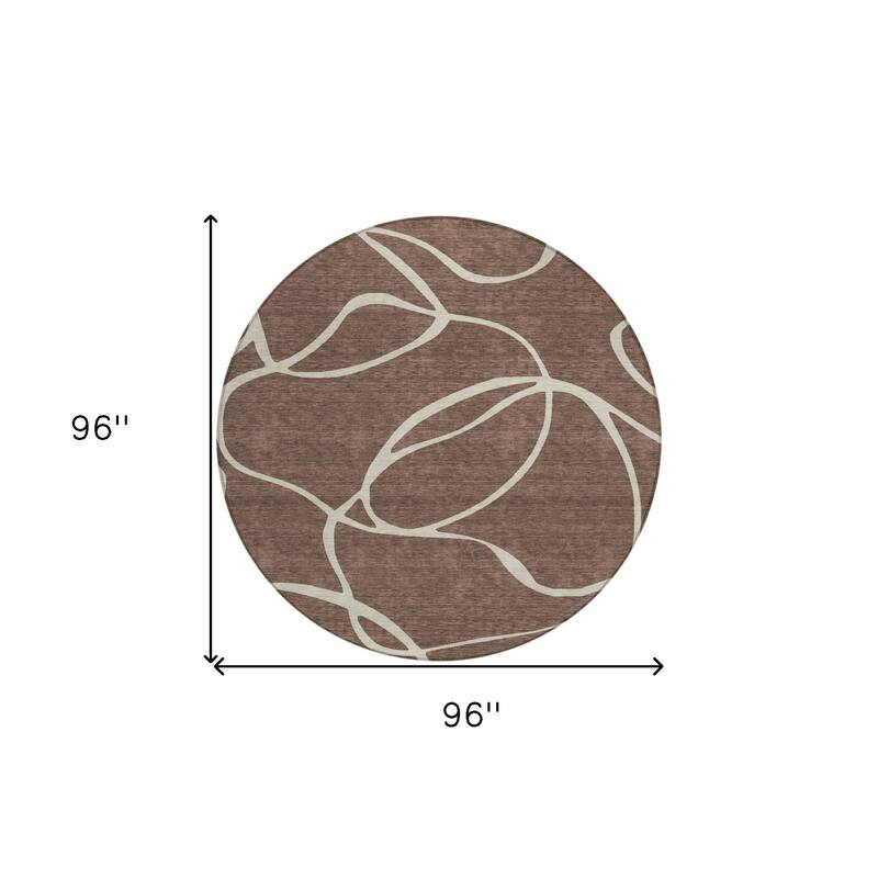 HomeRoots Abstract Transitional Rectangle Outdoor Rug