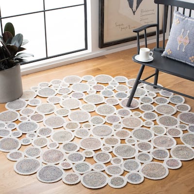 SAFAVIEH Handmade Cape Cod Agnela Circles Rug