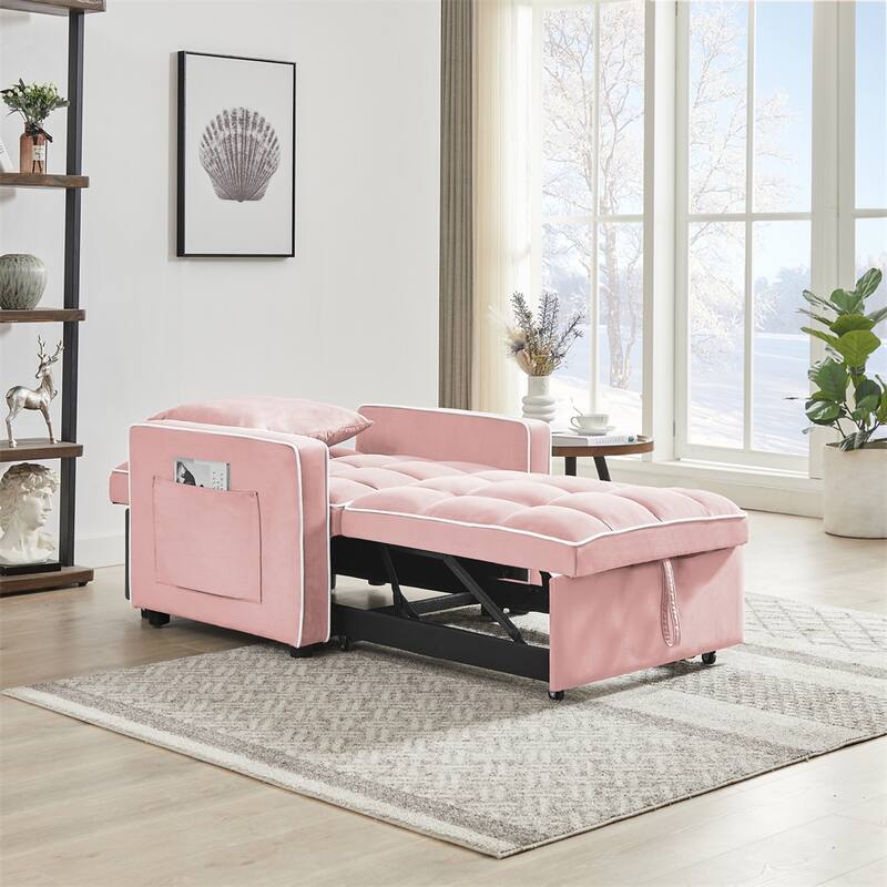 Three-in-one Sofa Bed Adjustable Back into a Sofa Recliner Single Bed