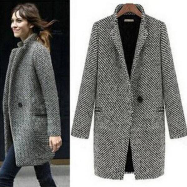 Shop Fashion Wool Women Medium Long Winter Jacket Women Woolen