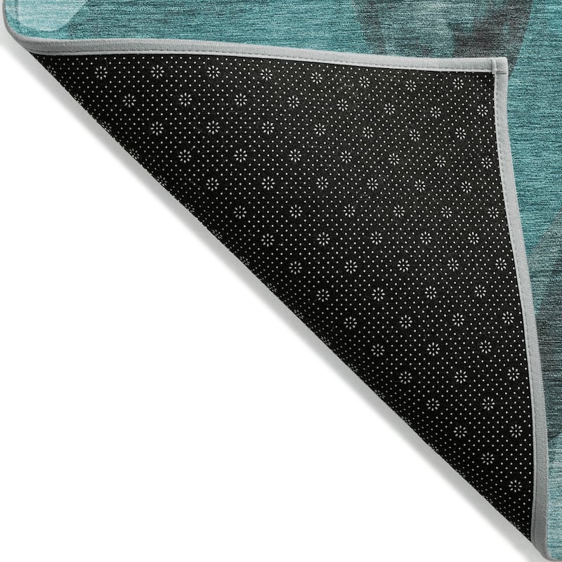 Machine Washable Indoor/ Outdoor Modern Chantille Rug