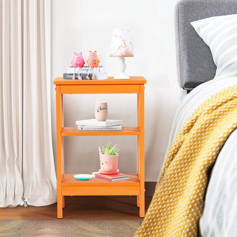Javlergo Set of 2 Nightstand Bedside Table, Modern Small Side End Table with Open Storage Shelves
