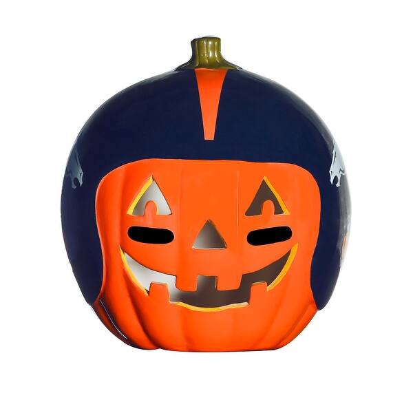 broncos football helmet pumpkimn NFL Denver Broncos Ceramic Pumpkin Helmet - Bed Bath & Beyond