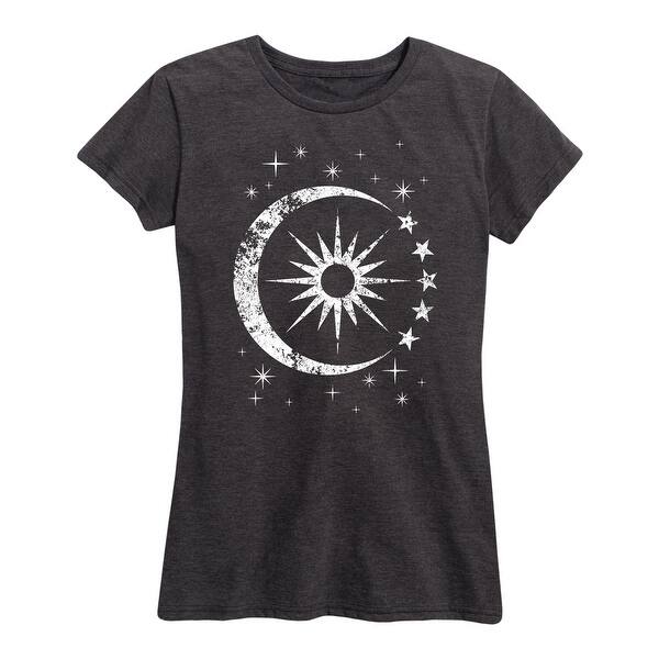 Shop Celestial Sun Moon Scene Women S Short Sleeve Graphic T