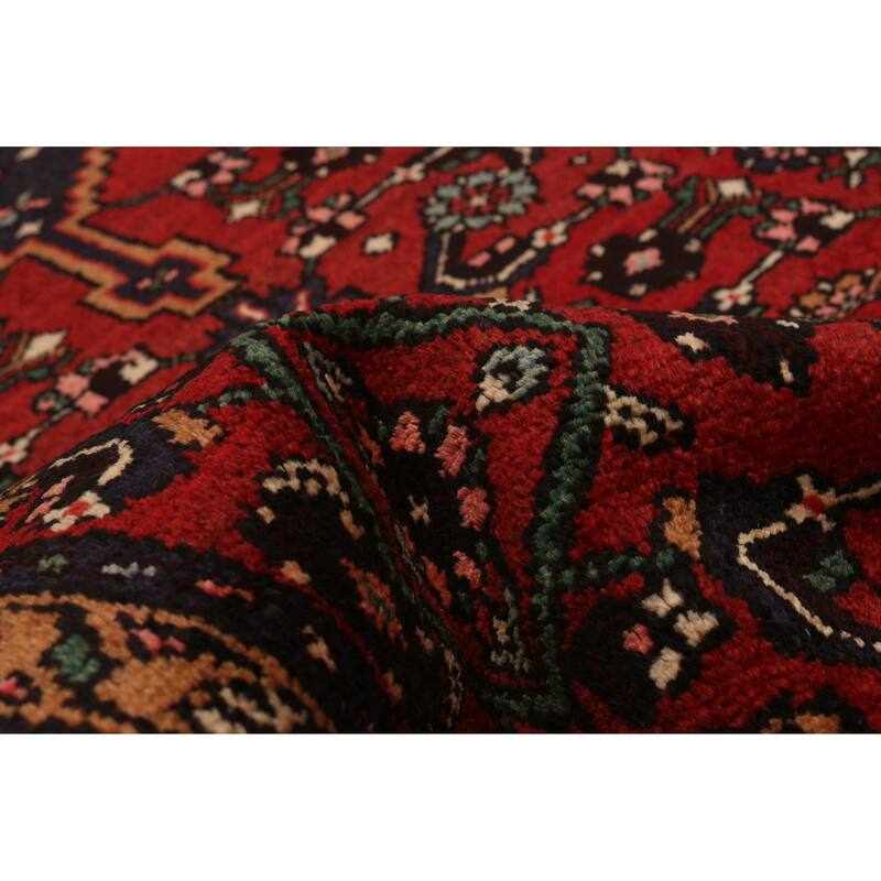 ECARPETGALLERY Hand-knotted Andelz Red Wool Rug - 3'5 x 10'8