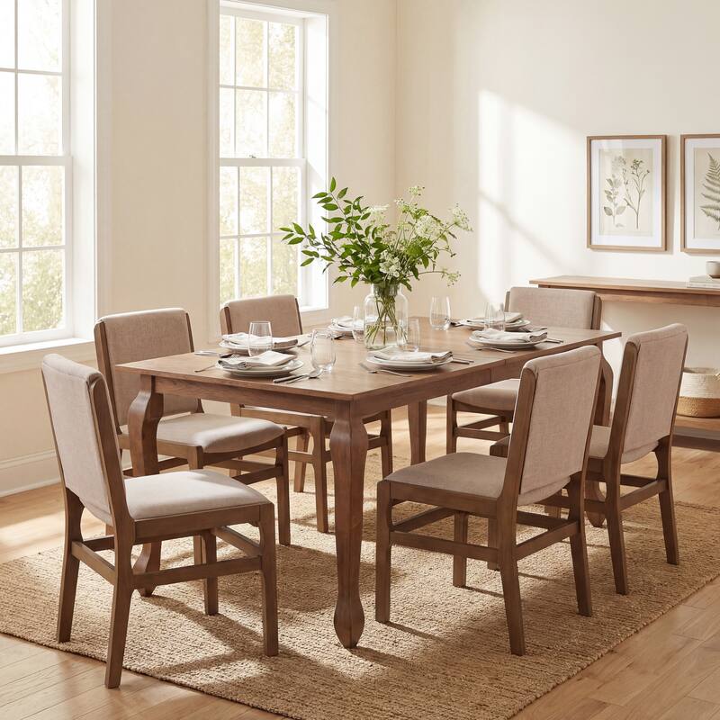Christopher Knight Home - Modern Contemporary Upholstered Armless Dining Chairs Set with Seat and Back Cushion