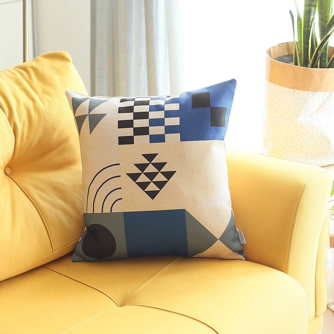 Blue boho pillow online