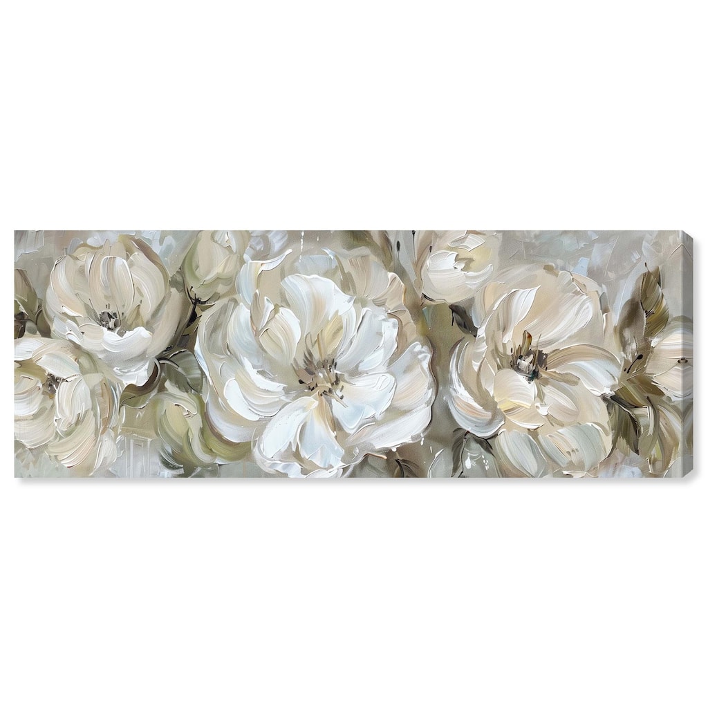 Floral in Sage Panoramic Canvas by Art Remedy, Gallery Wrapped