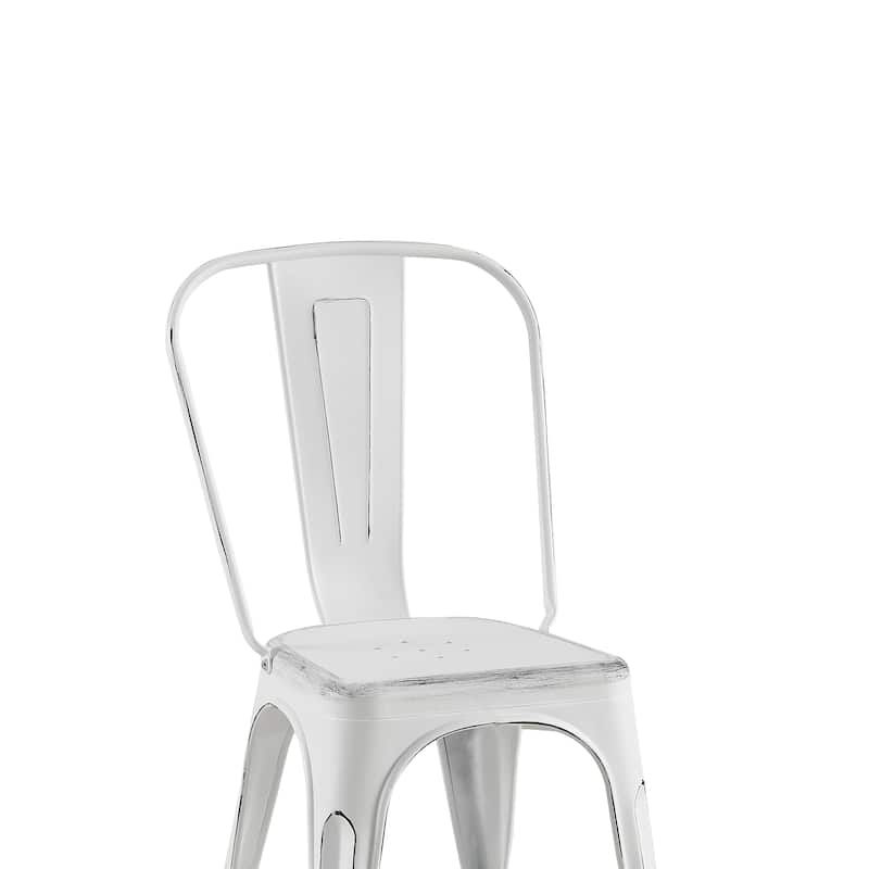 Industrial Metal 18 Inch Stackable Dining Chair Set