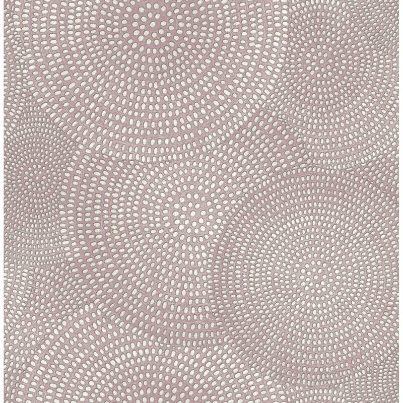Seabrook Designs Sherrie Circles Unpasted Wallpaper - 20.5 in. W x 33 ft. L - Boysenberry