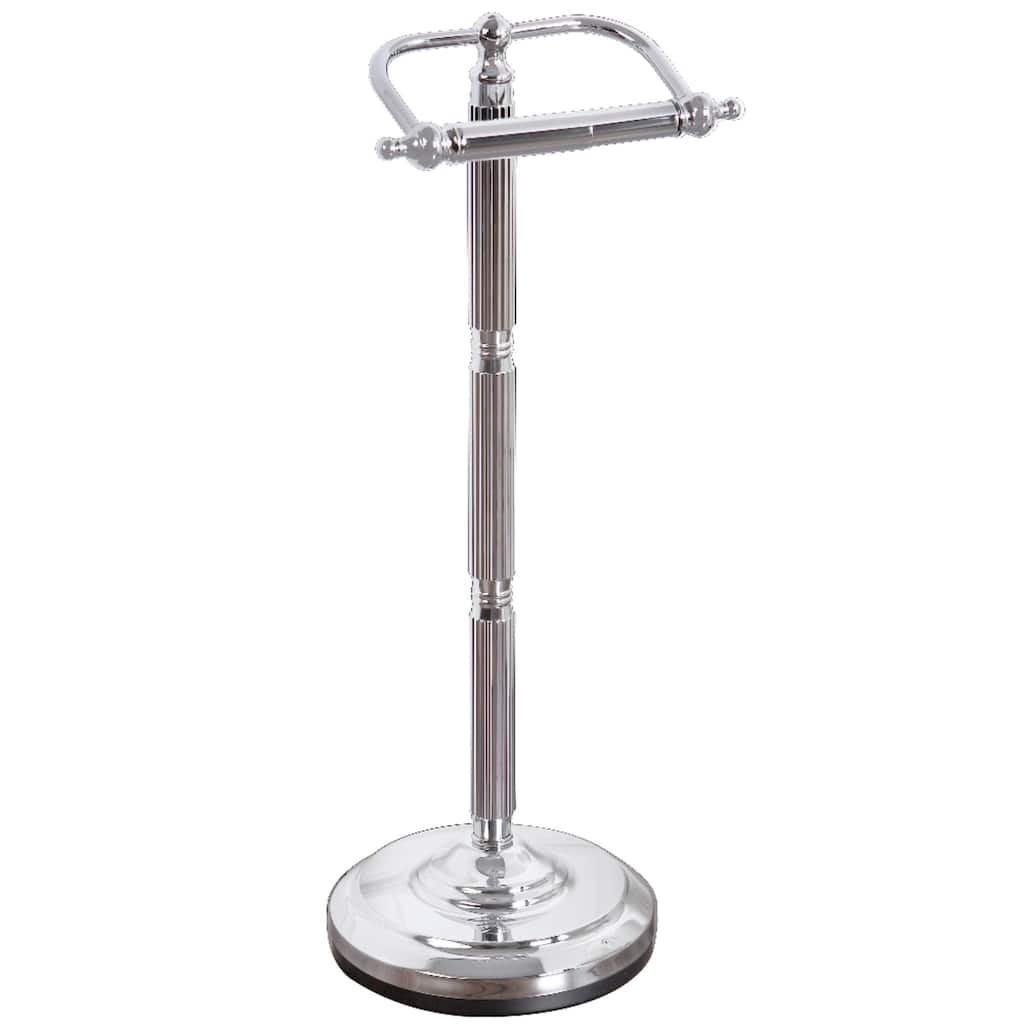 Georgian Freestanding Toilet Paper Holder - Silver