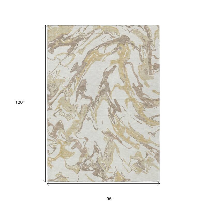 HomeRoots Abstract Transitional Rectangle Outdoor Rug