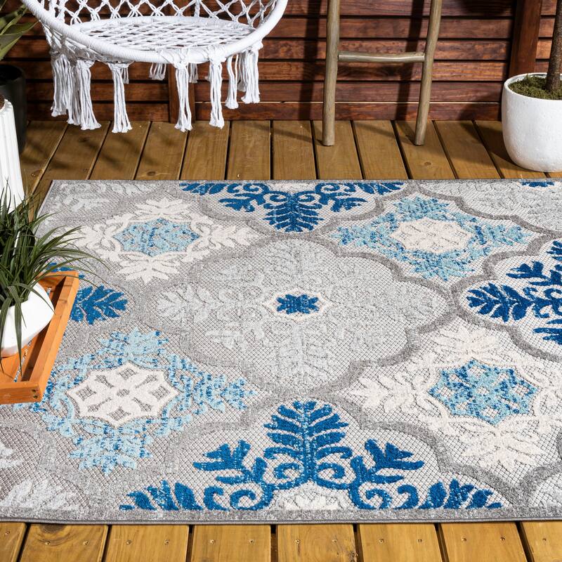 JONATHAN Y Circus Trellis High-Low Indoor/Outdoor Area Rug