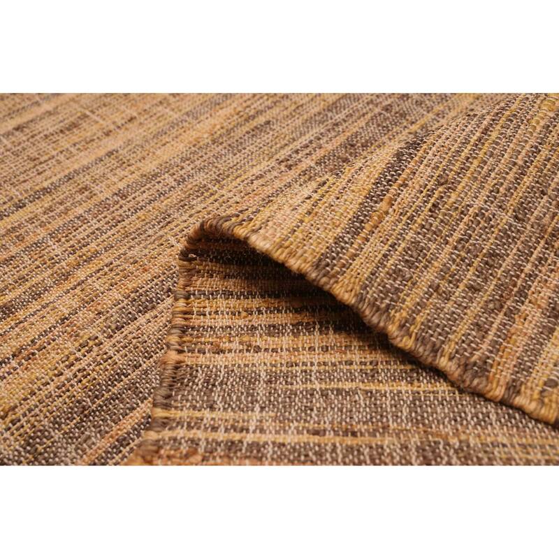 ECARPETGALLERY Flat-Weave Palas Denizli Tan Jute Kilim - 5'5 x 7'5