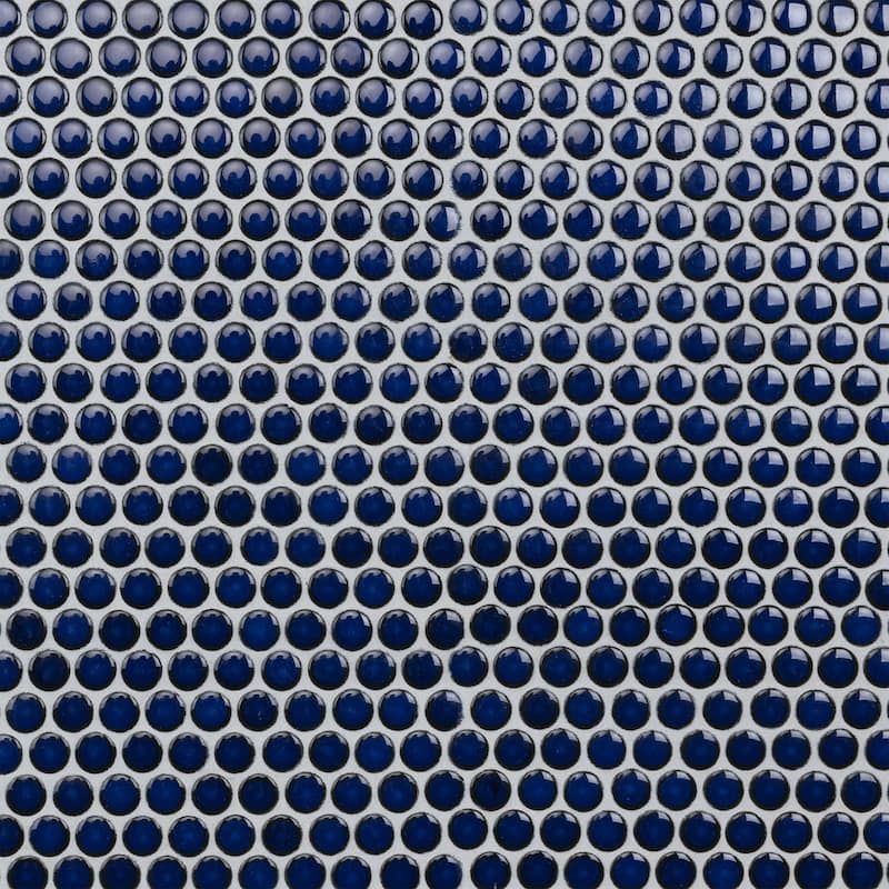 Merola Tile Hudson Penny Round Blue Eye 11-7/8" x 12-5/8" Porcelain Floor and Wall Tile