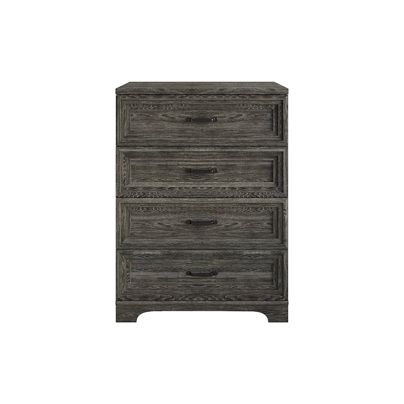 CraftPorch Vintage 4-Drawers Chest - Dark Grey