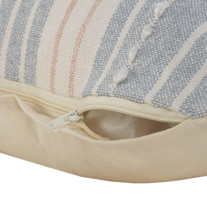 Sevita Delicate Textured Striped Throw Pillow