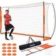 preview thumbnail 2 of 15, 12x6ft Portable Haokelball Soccer Goal with 12 Cones, Agility Ladder, and Carry Bag for Backyard