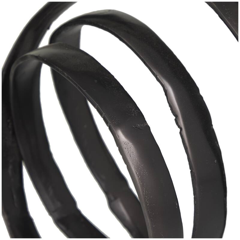 Aluminum Metal Abstract Looped Decorative Sculpture - Silver, Gold, Black - Roche River Decor