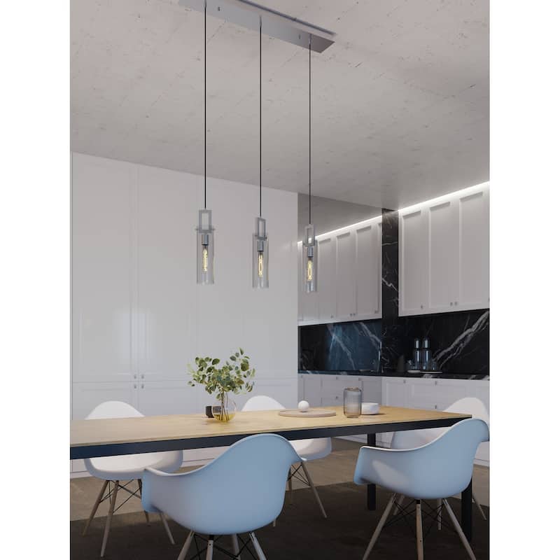 AFX HOUP04MBLNR3 Houston 3 Light 36" Wide Multi Light Pendant