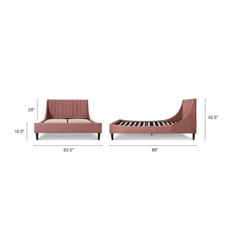 Aspen Vertical Tufted Upholstered Platform Bed