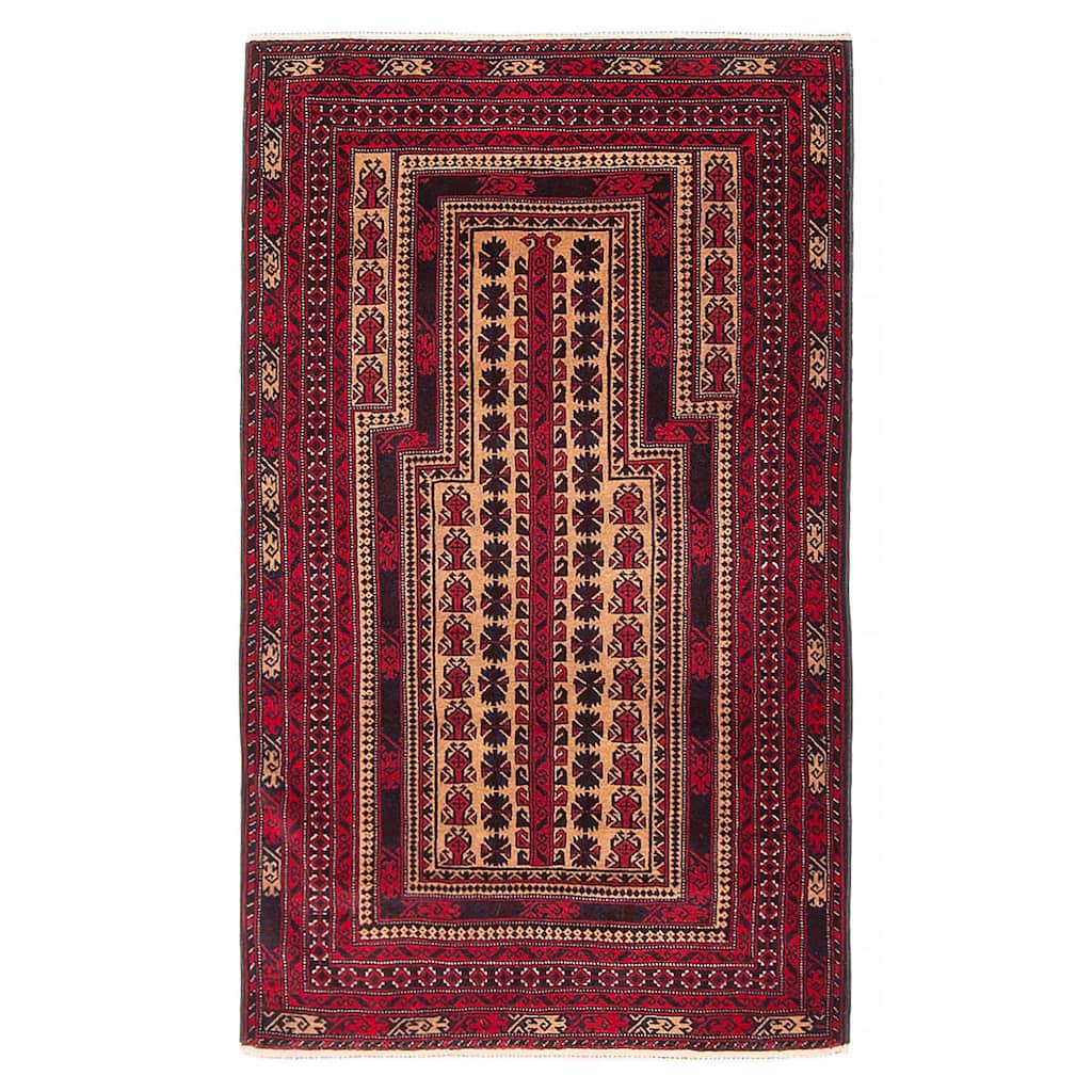 Teimani Tan Rug 3'0" x 4'11" - 3'0 x 4'11