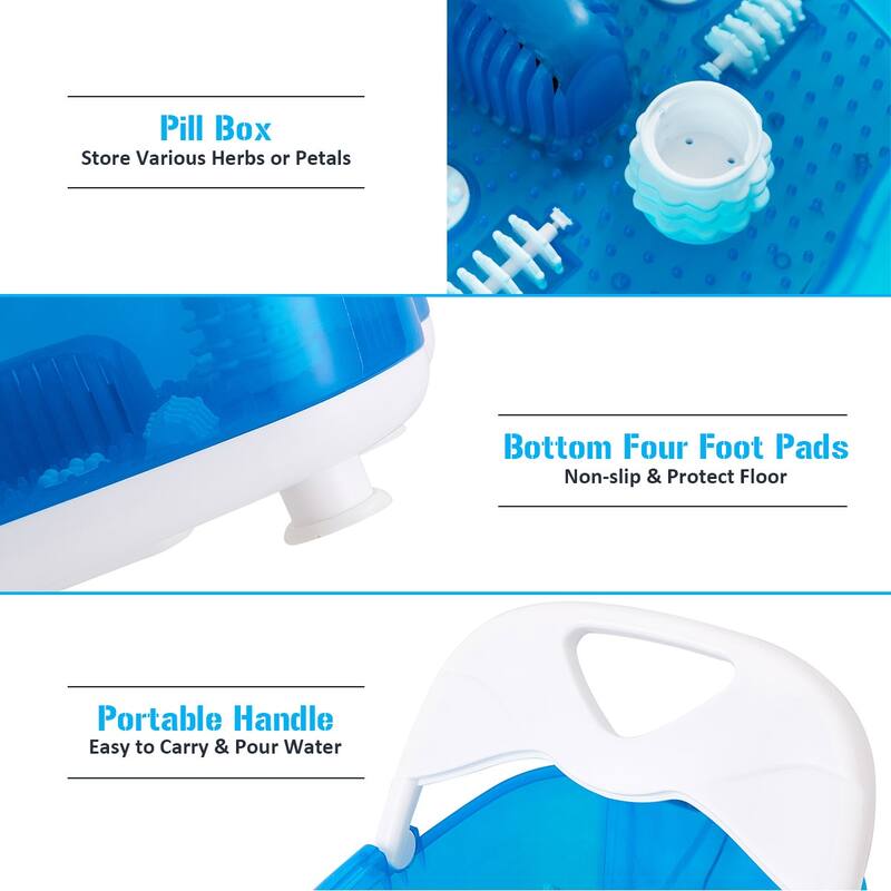Costway Electrical Foot Basin Tub Point Massage Home Use Heating Ray