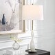 preview thumbnail 2 of 5, Uttermost Annora Glossy White Table Lamp - 34"H,   Shade 10"H x 15"Dia