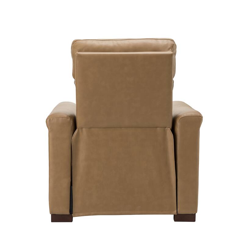 Alicia 34.65" Wide Contemporary Classic Genuine Leather Power Recliner With USB Port, Set of 2